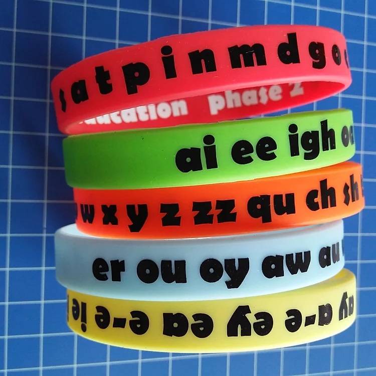 Adult size phonics wristbands