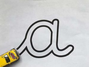 Large, digital, PDF (A4) CURSIVE letter outlines - Gallery 1