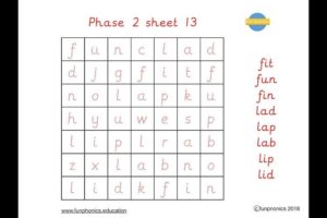 PRE CURSIVE Phase 2 word searches PDF (digital file) - Gallery 2