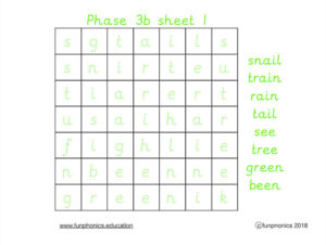 Phase 4 handwriting flash cards