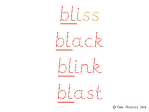 Phase 4 handwriting flash cards - Phonics