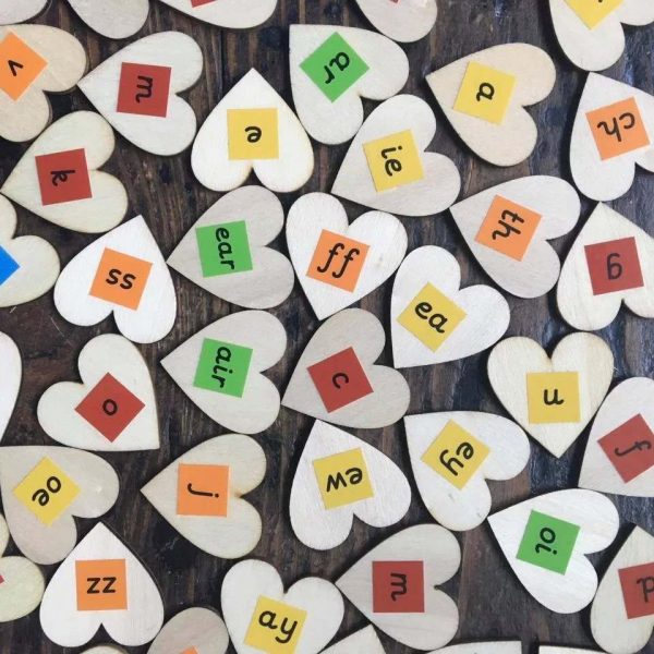 Phonics love hearts