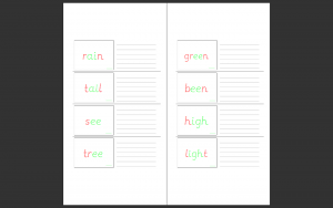 Phase 3 phonics flash cards