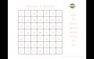 Phase 2 phonic word-searches games letters and sounds
