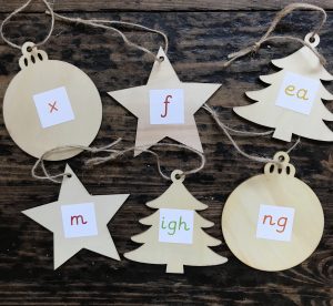 Phonic christmas decorations letters and sounds activity