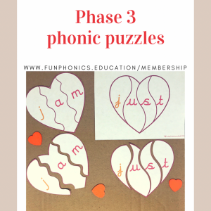 Phase 3 letters and sounds phonic puzzles
