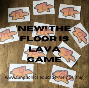 The floor is Lava letters and sounds phonics game