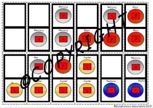 Cut out and play our fabulous Space Dominoes Game. Phase 3a is also available.