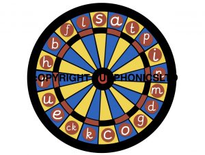 Dart board phonics game ,